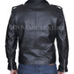 Men's David Beckham Brando Biker Black sheepskin Leather Jacket | Majestic Leather Majestic Leather