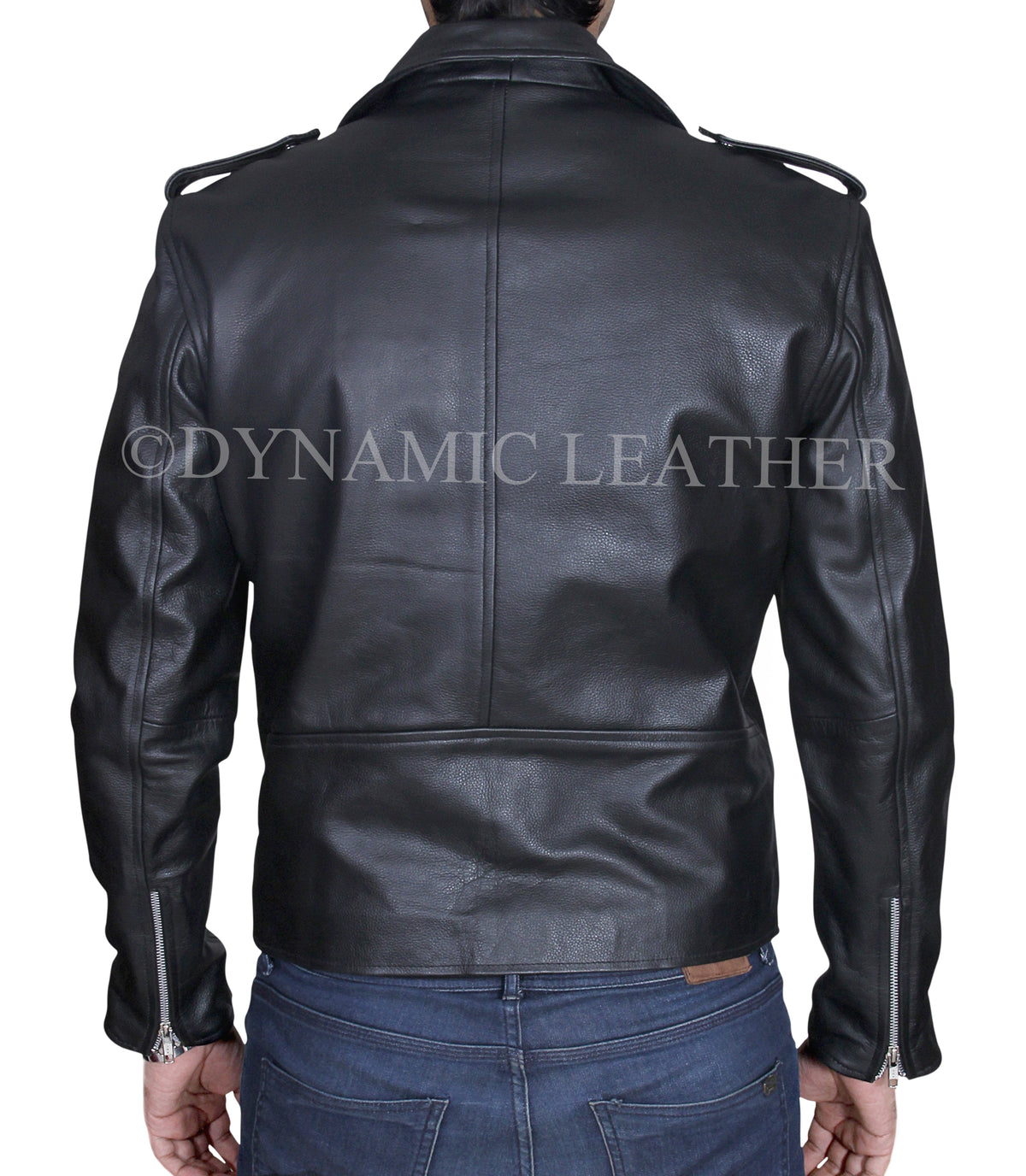 Men's David Beckham Brando Biker Black sheepskin Leather Jacket | Majestic Leather Majestic Leather