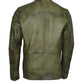 Men's Military Sheepskin Leather Shirt Olive | Majestic Leather — interior lining | Majestic Leather UK