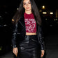 Women Biker - Charli xcx Biker Leather Jacket — back view | Majestic Leather UK