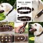 Heavy Duty Dark Brown Genuine Leather Dog Collar with Metal Buckle,Dual Stitch Majestic Leather