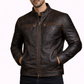 Majestic Leather - New Contraband Mark Wahlberg's Mens Slim Fit REAL Cow Hide Leather Jacket-BNWT (Copy) Majestic Leather