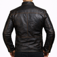 Men's New F&R Distressed  Black Vintage Look Biker Leather Jacket