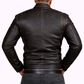 Men's New Contraband Diamond Distressed Black Vintage Look Biker Leather Jacket Majestic Leather