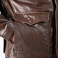 Raiders of The Lost Indiana Mens Jacket Vintage Brown Distressed Leather Harrison Jacket — product detail | Majestic Leather 