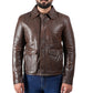 Raiders of The Lost Indiana Mens Jacket Vintage Brown Distressed Leather Harrison Jacket — product detail | Majestic Leather 