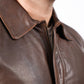 Raiders of The Lost Indiana Mens Jacket Vintage Brown Distressed Leather Harrison Jacket — product detail | Majestic Leather 
