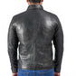 Biker Vintage Cafe Racer Distressed Black Leather Jacket | Majestic Leather — interior lining | Majestic Leather UK