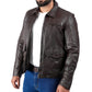 Vintage Brown Real Leather Jacket | Majestic Leather — product detail | Majestic Leather UK