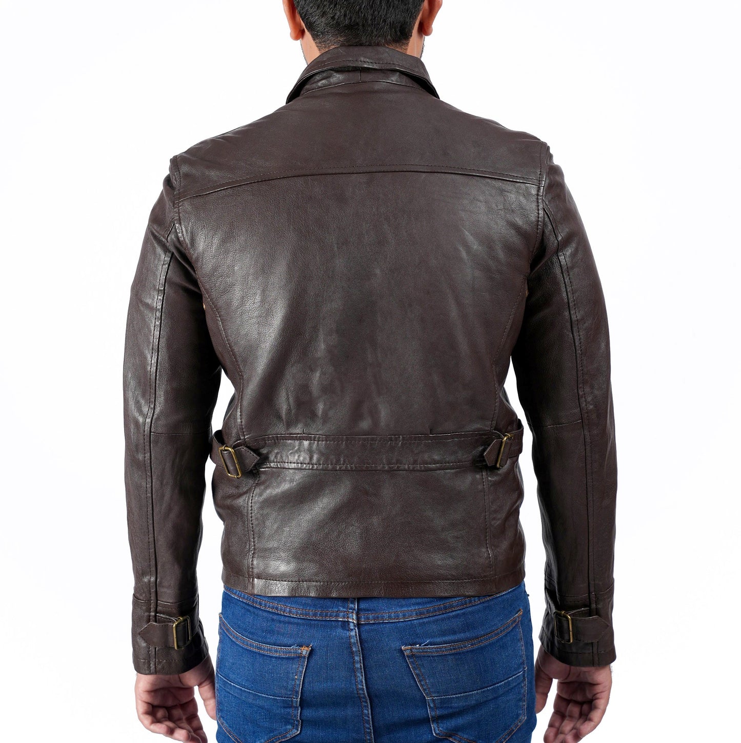 Vintage Brown Real Leather Jacket | Majestic Leather — product detail | Majestic Leather UK