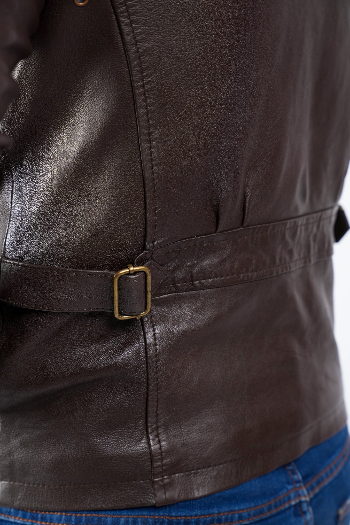 Vintage Brown Real Leather Jacket | Majestic Leather — product detail | Majestic Leather UK