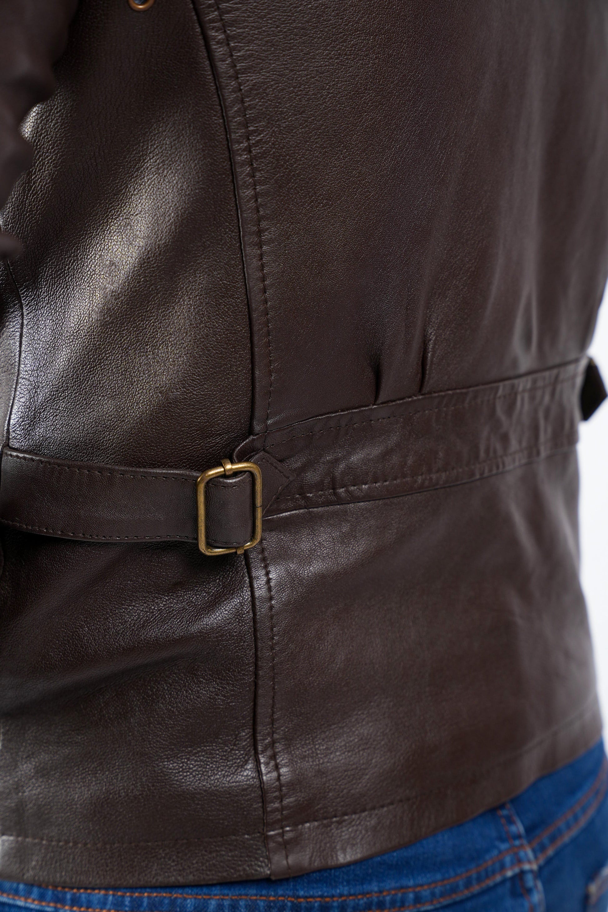 Vintage Brown Real Leather Jacket | Majestic Leather — product detail | Majestic Leather UK