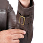 Vintage Brown Real Leather Jacket | Majestic Leather — sleeve detail | Majestic Leather UK