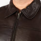 Vintage Brown Bomber Leather Jacket | Majestic Leather — product detail | Majestic Leather UK