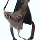 Crazy Horse Brown Belt Style Buckles Leather Dog Harness | Majestic Leather Majestic Leather