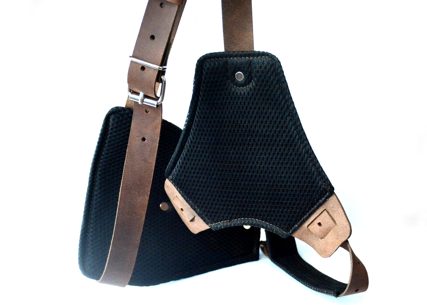 Crazy Horse Brown Belt Style Buckles Leather Dog Harness | Majestic Leather Majestic Leather
