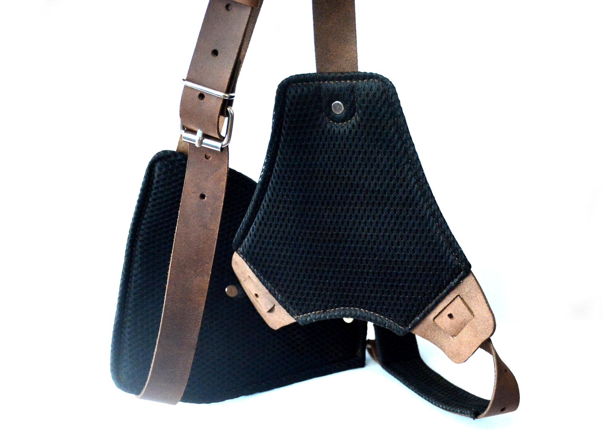 Crazy Horse Brown Belt Style Buckles Leather Dog Harness | Majestic Leather Majestic Leather