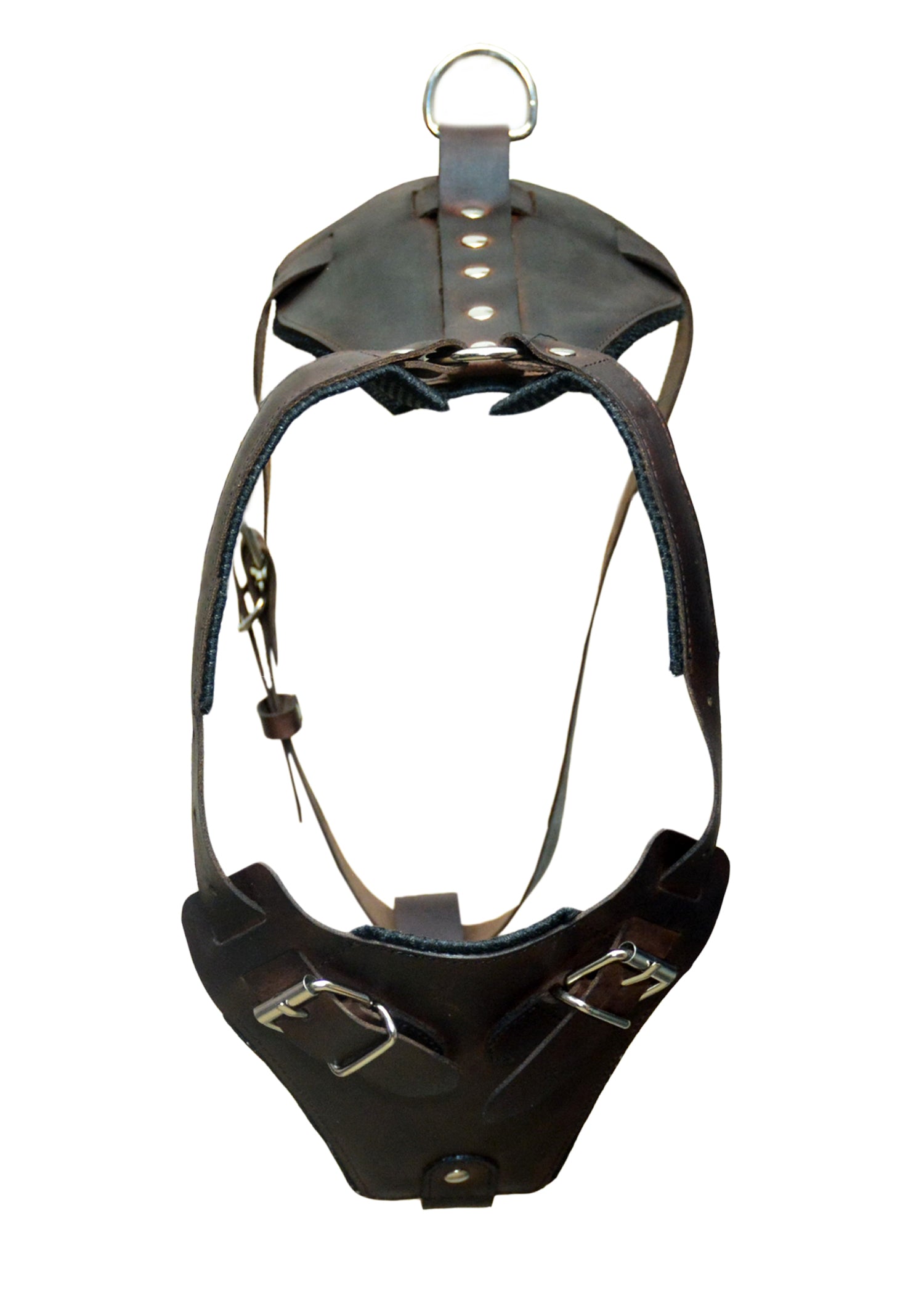 Crazy Horse Brown Belt Style Buckles Leather Dog Harness | Majestic Leather Majestic Leather