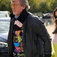 Daniel Craig Bomber Black Leather Jacket | Majestic Leather — collar detail | Majestic Leather UK