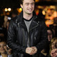 Daniel Radcliffe Biker Leather Jacket | Majestic Leather — front view | Majestic Leather UK