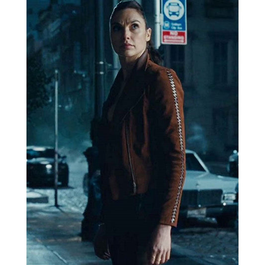 Women's Diana Prince Biker Genuine Leather Jacket | Majestic Leather — front view | Majestic Leather UK