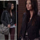Women Biker - Emily Fields Pretty Little Liars Suede Biker Jacket — back view | Majestic Leather UK