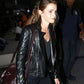 Women Biker - Emma Watson Biker Leather Jacket — back view | Majestic Leather UK