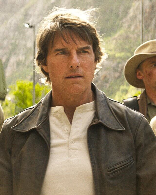 Mission Impossible – The Final Reckoning Tom Cruise Leather Jacket — back view | Majestic Leather UK