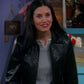 Women Biker - Friends Monica Black Leather Jacket — side profile | Majestic Leather UK
