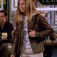 Women Biker - Friends S06 Rachel Green Brown Leather Jacket — collar detail | Majestic Leather UK