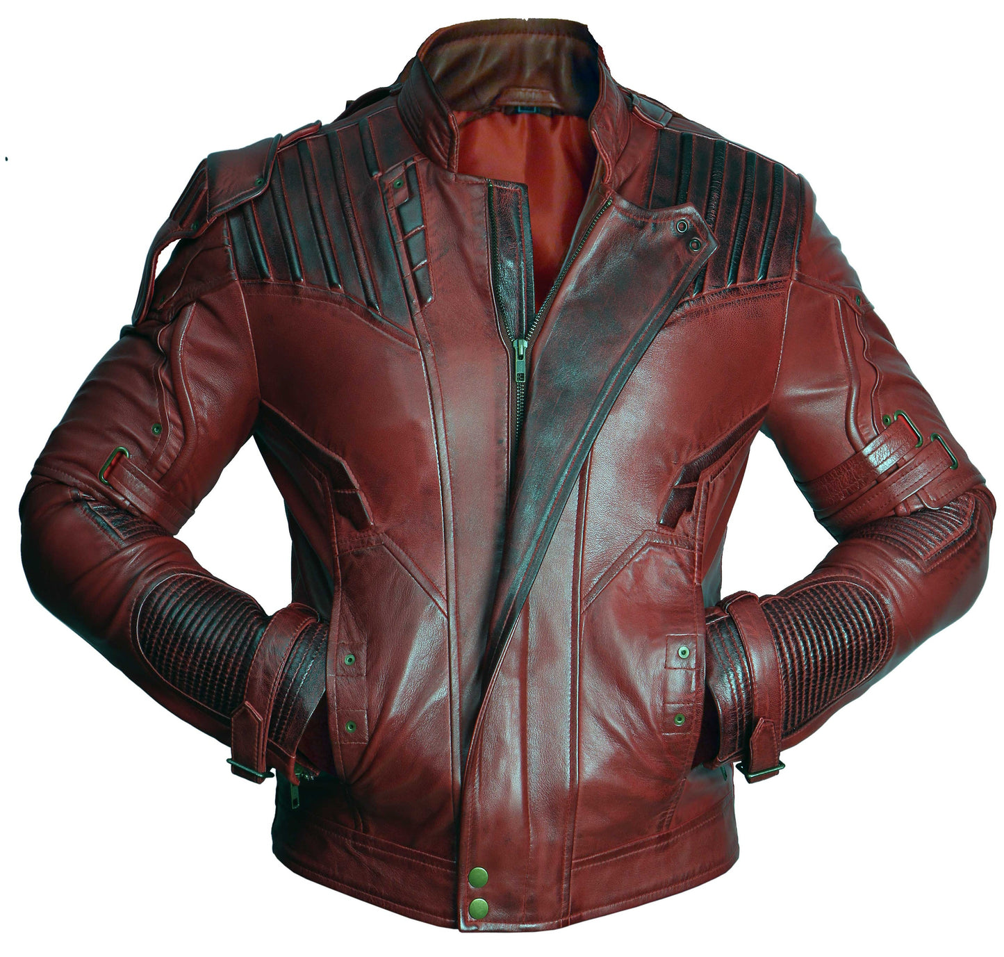 Men Guardians of the Galaxy 2 Star Lord Chris | Majestic Leather — front view | Majestic Leather UK