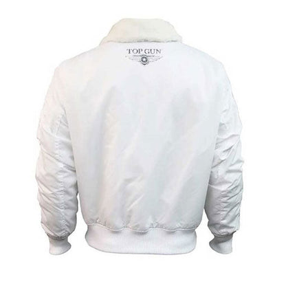 Men's Bomber Leather Jacket — back view | Majestic Leather UK