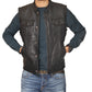 Walking Dead David Morrissey (Governor) Quilted Vest | Majestic Leather Majestic Leather