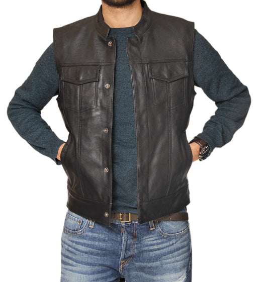 Walking Dead David Morrissey (Governor) Quilted Vest | Majestic Leather Majestic Leather