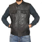 Walking Dead David Morrissey (Governor) Quilted Vest | Majestic Leather Majestic Leather