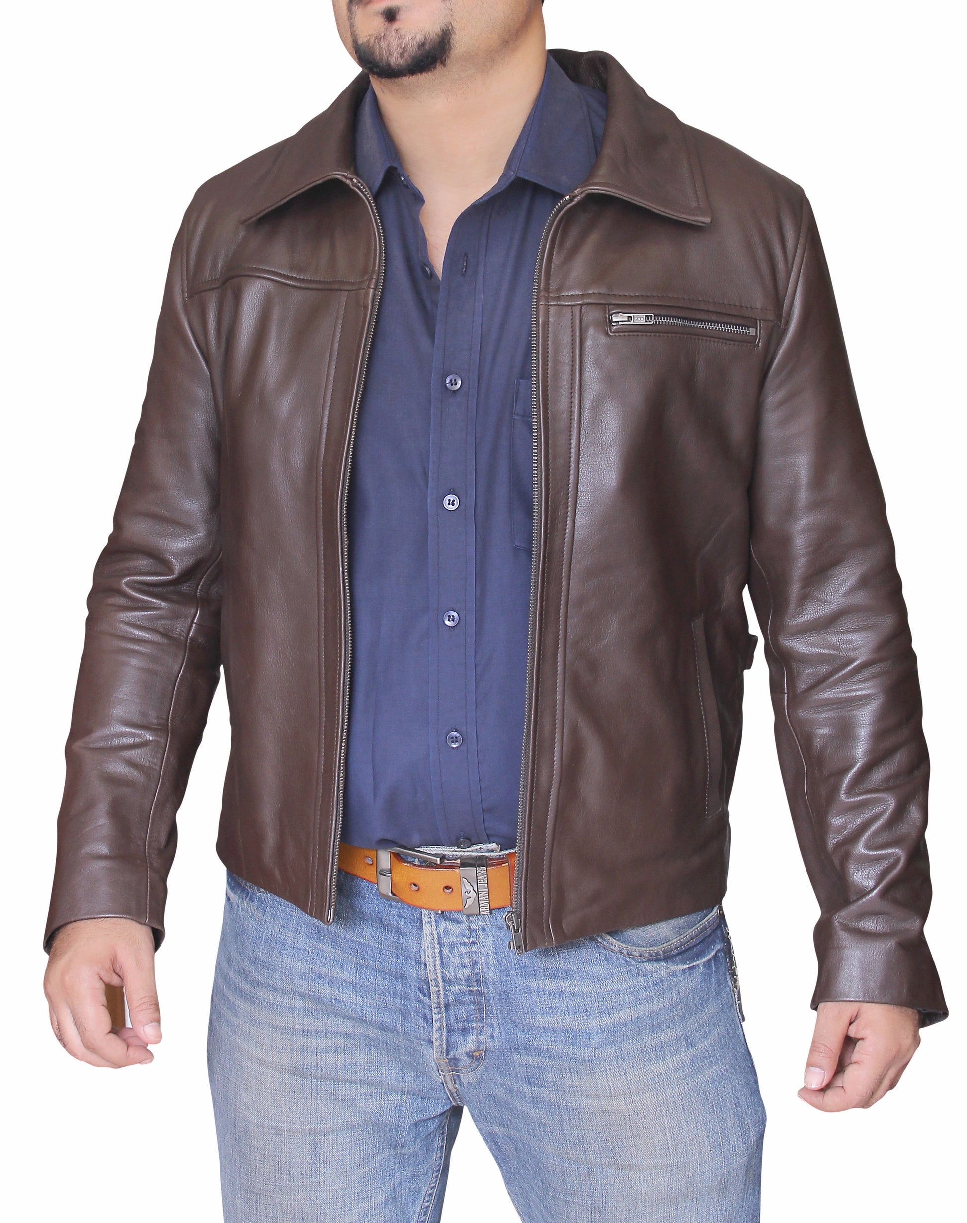 Men's Inception Cobb Leonardo DiCaprio Leather Jacket | Majestic Leather Majestic Leather