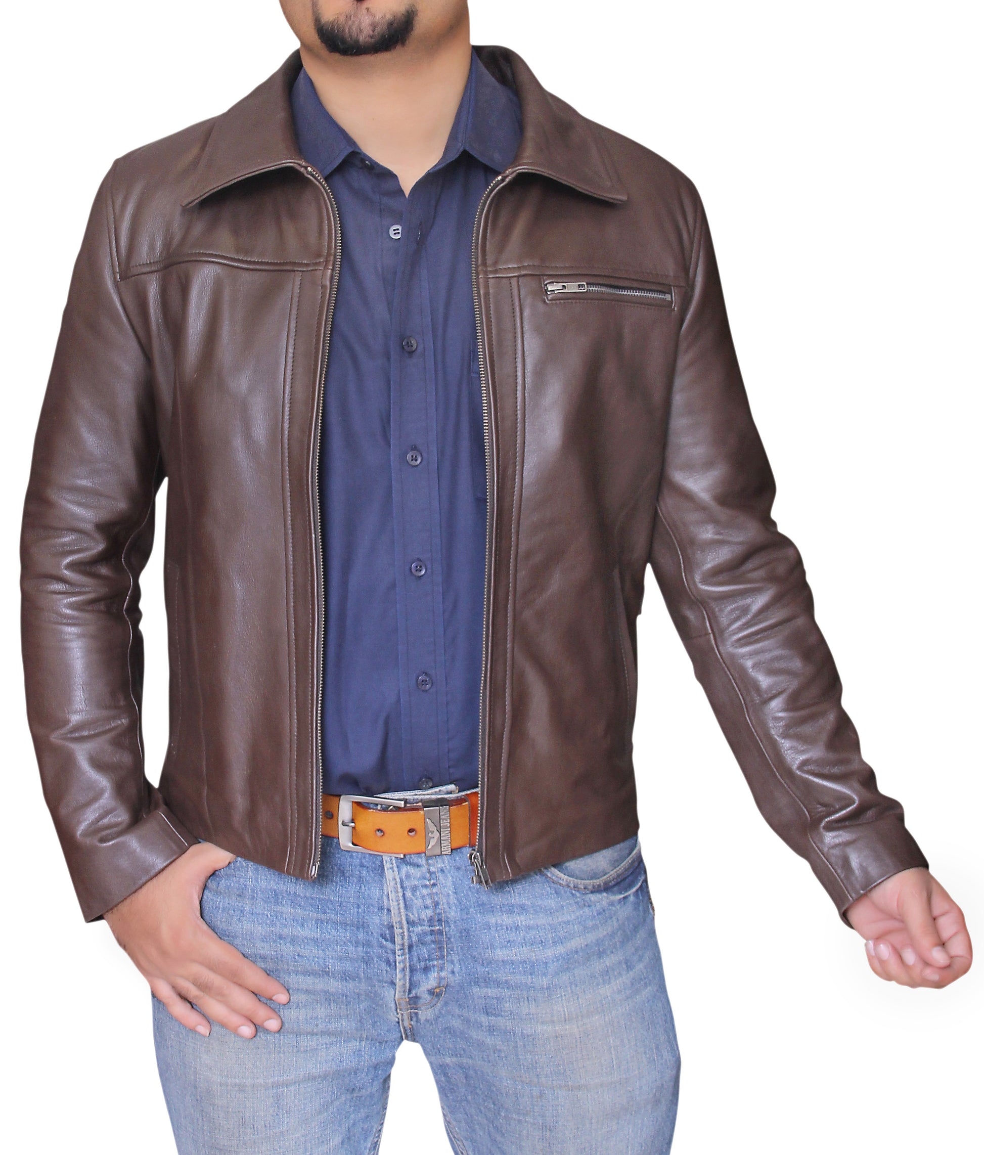 Men's Inception Cobb Leonardo DiCaprio Leather Jacket | Majestic Leather Majestic Leather