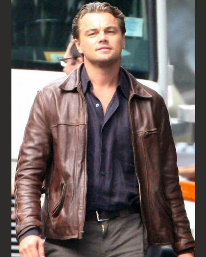 Inception Leonardo DiCaprio Leather Jacket | Majestic Leather — back view | Majestic Leather UK