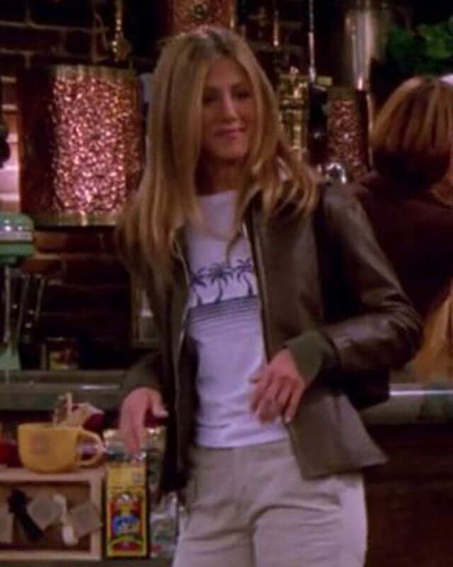 Women Biker - Friends S06 Rachel Green Brown Leather Jacket — side profile | Majestic Leather UK