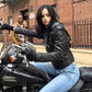 Women Biker - Jessica Jones Biker Leather Jacket — interior lining | Majestic Leather UK
