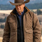Yellowstone John Dutton Brown Jacket | Majestic Leather — front view | Majestic Leather UK