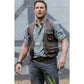 Men's Leather Vest — back view | Majestic Leather UK
