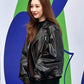 Women Biker - K-pop Sunmi Black Leather Jacket — side profile | Majestic Leather UK