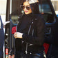 Women Biker - Kylie Jenner Suede Biker Jacket — front view | Majestic Leather UK