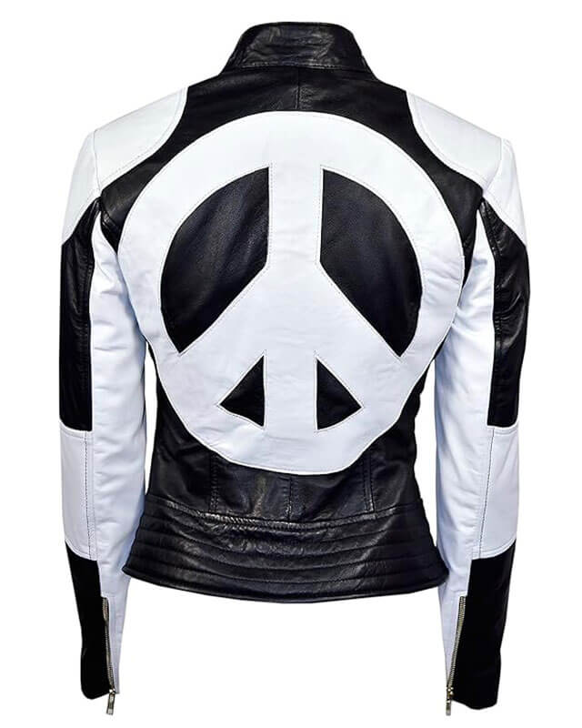 Women Biker - Kylie Minogue Time Bomb Heart Jacket — side profile | Majestic Leather UK