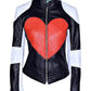 Women Biker - Kylie Minogue Time Bomb Heart Jacket — back view | Majestic Leather UK