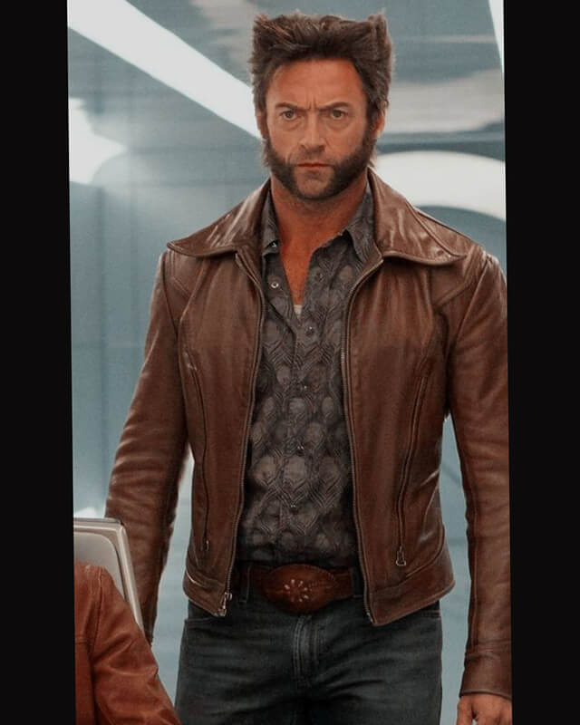 Wolverine Logan Brown Leather Jacket | Majestic Leather — side profile | Majestic Leather UK