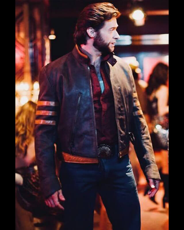 X-Men Origins: Wolverine Hugh Jackman Leather Jacket | Majestic Leather — side profile | Majestic Leather UK