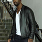 Amenadiel Lucifer D.B. Woodside Men's Leather Jacket – Handcrafted Full-Grain UK — front view | Majestic Leather UK