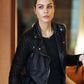 Chloe Decker Black Leather Jacket – Women’s | Majestic Leather — front view | Majestic Leather UK